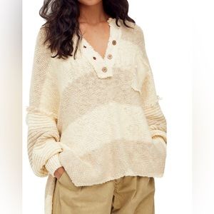 Free People Road Trip Stripe Henley Sweater